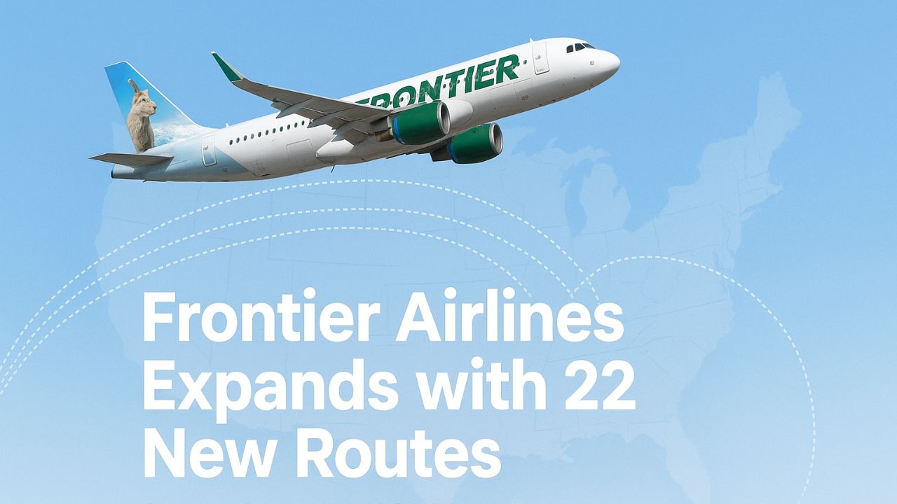 Frontier airlines starts flights for 22 new routes across the United States