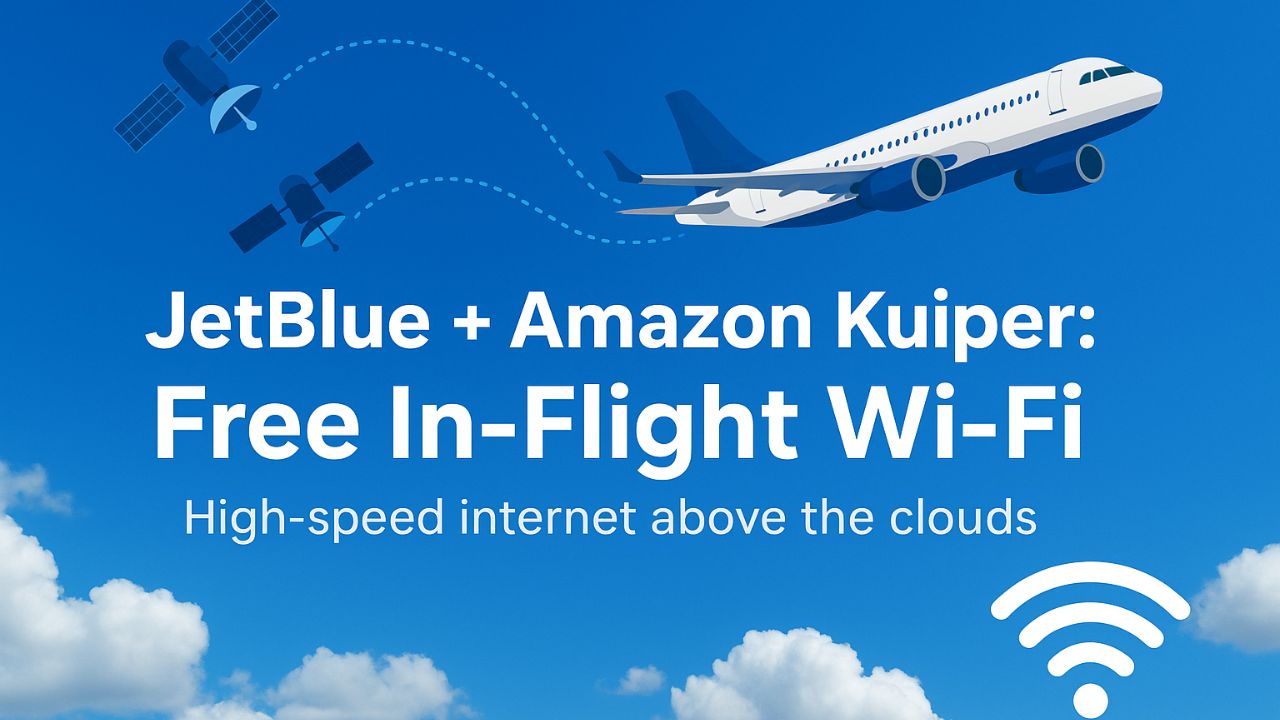 JetBlue teams up with Amazon Project Kuiper for free and high-speed wifi